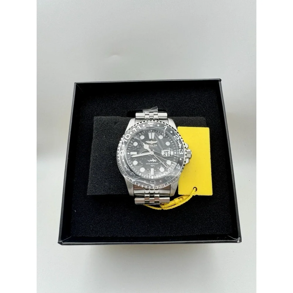Invicta Pro Diver Heritage 35129 Men's 43mm Black Dial Steel Watch New Box